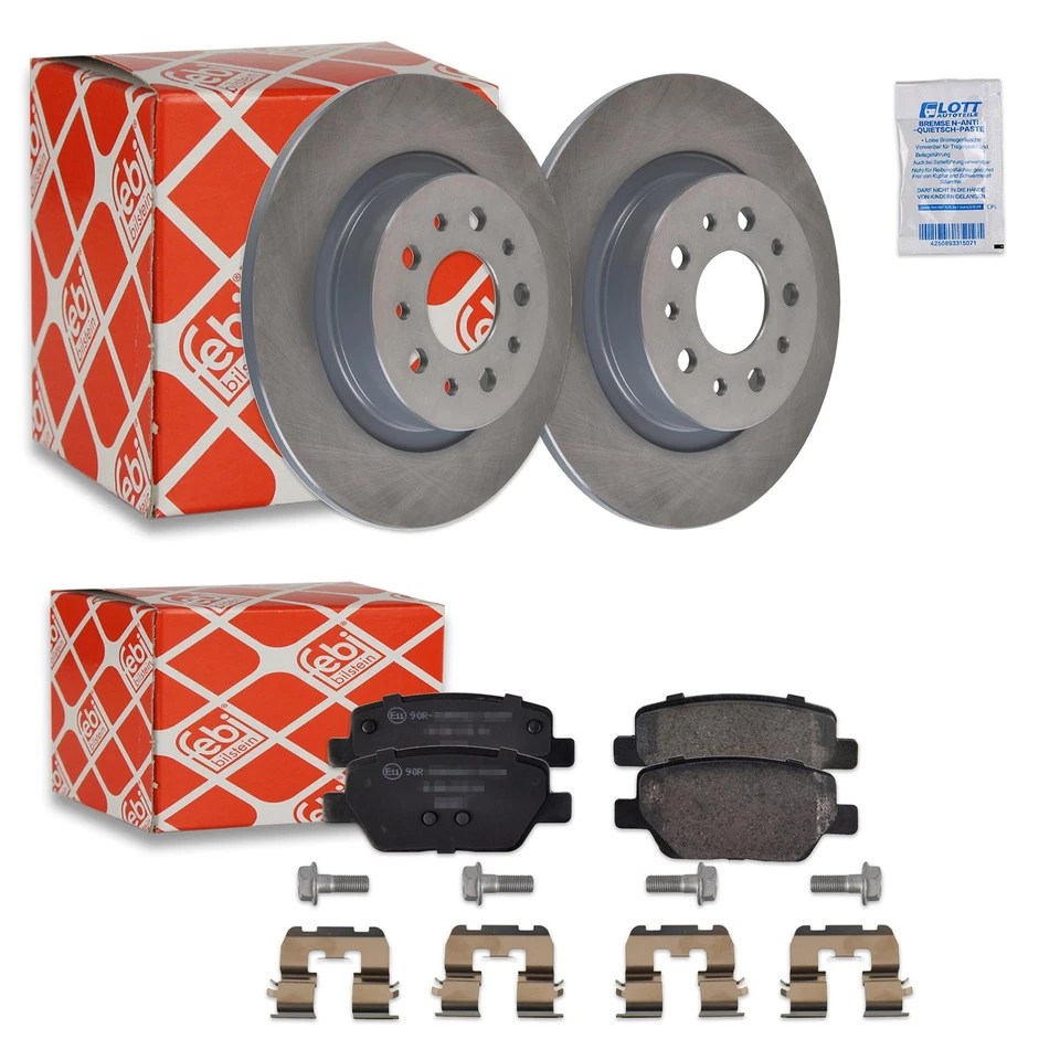 2x Febi Bremsscheiben 264mm + Beläge hinten passend für Fiat Tipo 356 357 Kombi