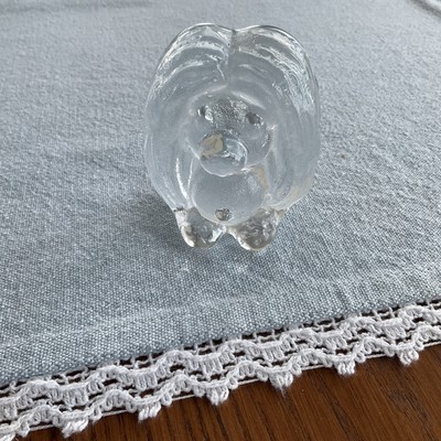 Vintage Bergdala Figural Glass Troll Bellybutton Paperweight Sweden Scandinavian