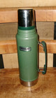 Metal Green & Silver Insulated Aladdin Stanley Vacuum Bottle  1.1 Quart 1 Liter — photo 1