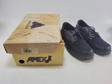 Apex Ambulator Men's Size 10 Wide Black Leather Neoprene Orthotic Shoes 1230MW10