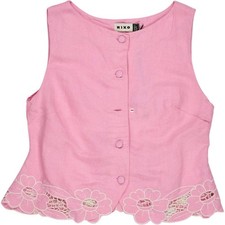 Rixo Pink Lucie Floral Embroidery Top