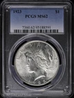 1923-P $1 Peace Silver Dollar PCGS MS 62 | Uncirculated UNC