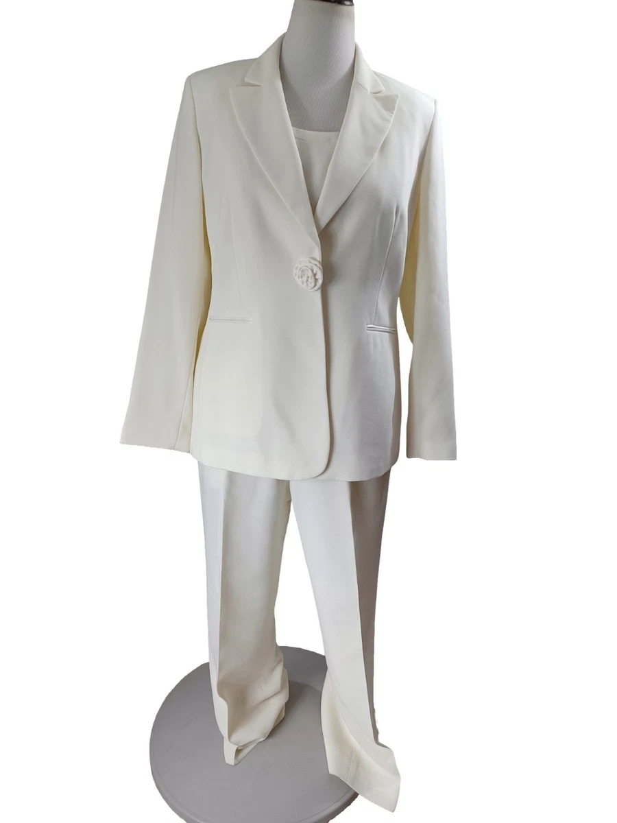 dress barn formal pant suits R&M Richards 1782P Formal Metallic Petite Pant Suit