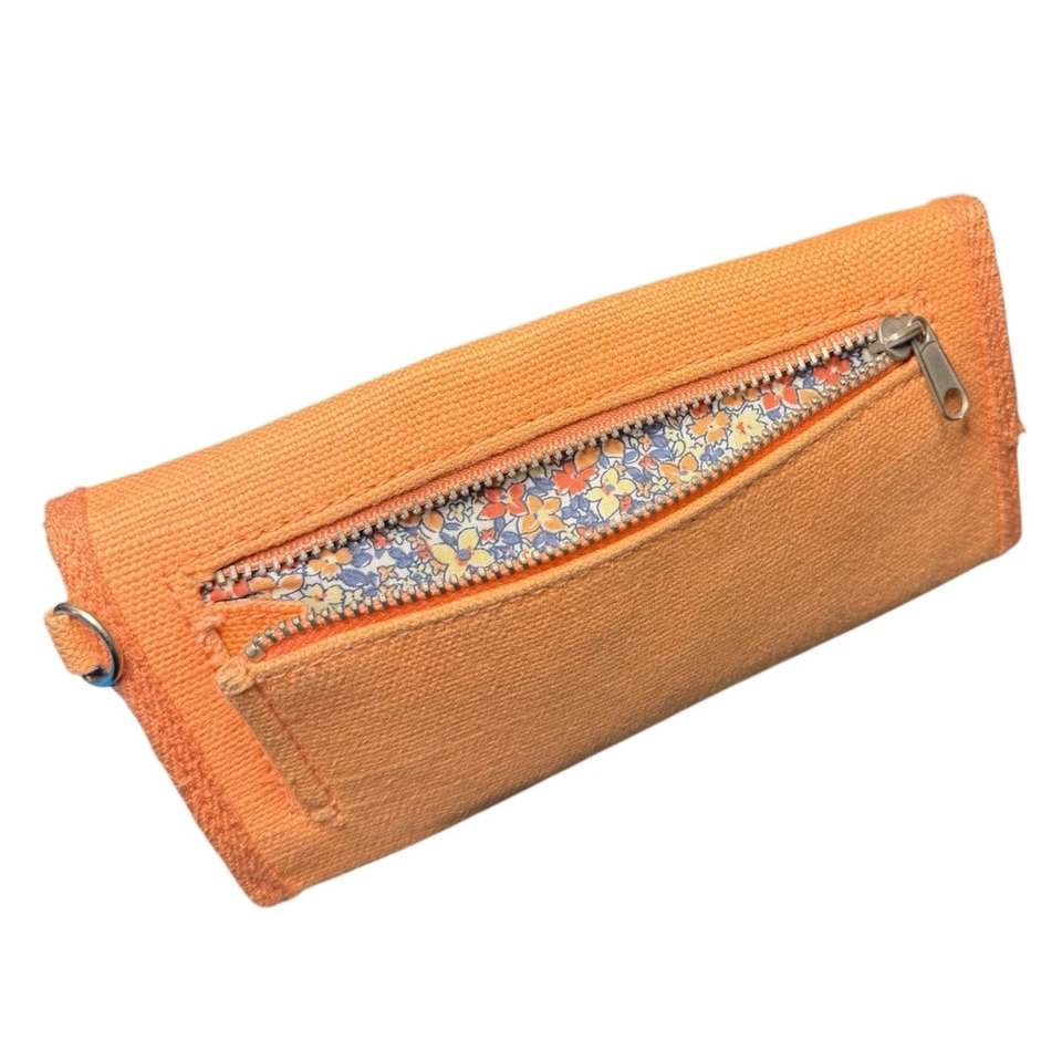 Cartera Aeropostale Vintage Y2K Naranja Floral y Logo Bordado Foto 4 de 4