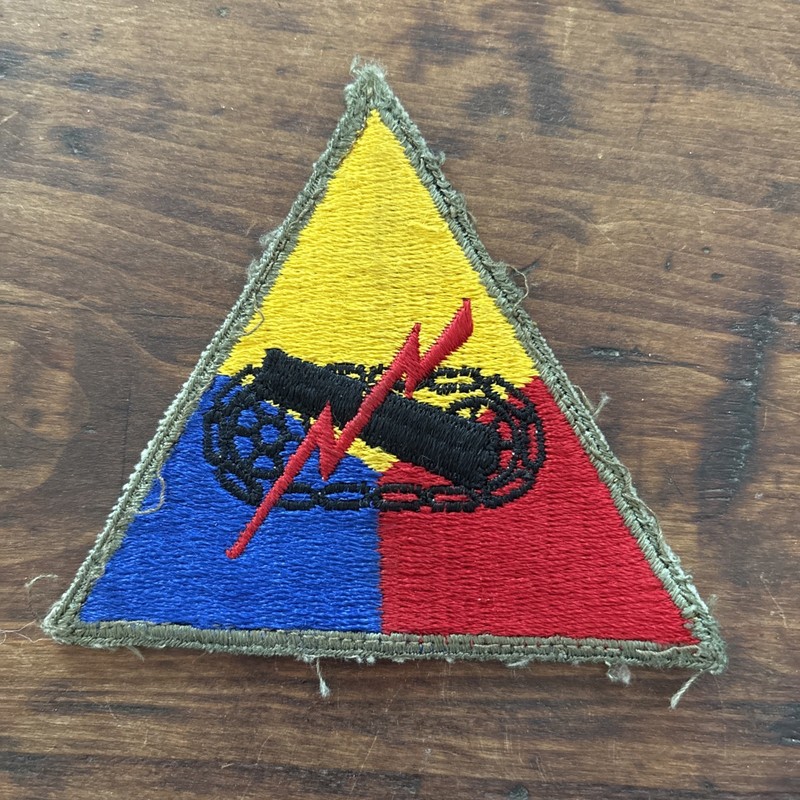 US Army Armored Division Patch World War II -  Snowy Back