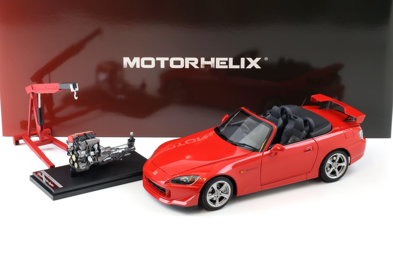 1:18 Motorhelix Honda S2000 (AP2) Type S New Formula Red + Engine M85112