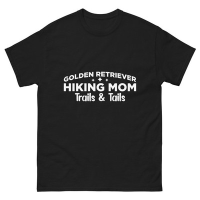 Golden Retriever Hiking Mom Shirt Trails & Tails
