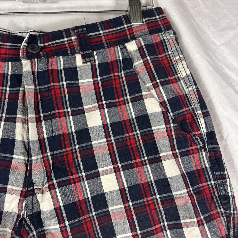 Pantalones Cortos Glory Desteñidos Para Hombre Talla 32 Bermudas a Cuadros Chino Ligeros 100% Algodón Foto 3 de 4