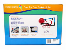 Outdoor Fun Over The Door Mini Basketball Hoop Set Kids Indoor Outdoor Play