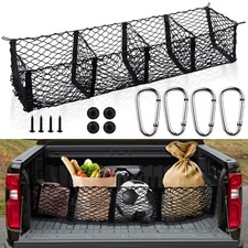 Grocery Net for Truck Bed   Heavy Duty 4-Pocket Cargo Net for Pickup Truck