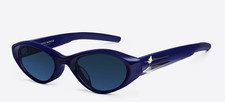 Gentle Monster Eq BL6 Blue Cat Eye Sunglasses Blue Mirror Lenses Expedited