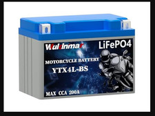 New Wuldnmar Motorcycle Lithium Battery YTX4L-BS LifePO4 12V 2Ah