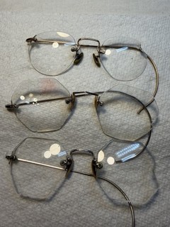 3 pairs of vintage glasses—one is gold filled—parts.