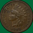 1883 Indian Head Cent Extremely Fine XF Coin #39504