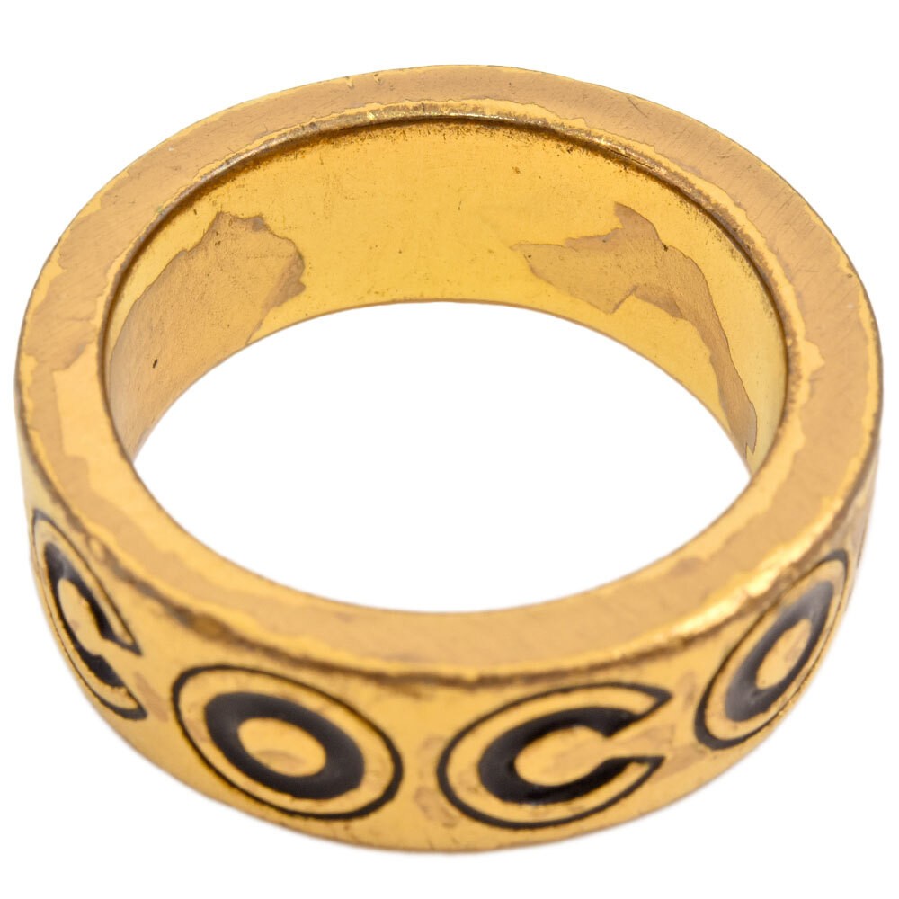 CHANEL COCO Pattern Ring Approximately Size 12 01… - image 3