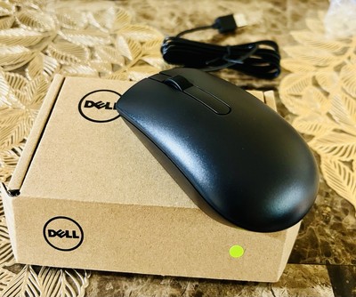 Lot of 7 - New - Dell Wired USB Black Mouse MS116-FREE SHIPPING