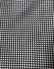 Men's Silk Necktie Geoffrey Beene Black White Geometric Tie 56" x 3.75" NWT USA