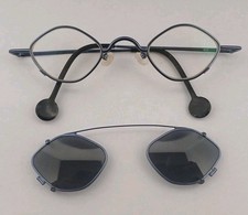 L.A. Eyeworks Hazel 417 Eyeglasses Black Meta...