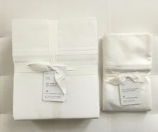 Pottery Barn 700 THREAD COUNT King Sheet Set 2 Extra King Pillowcase White NWT