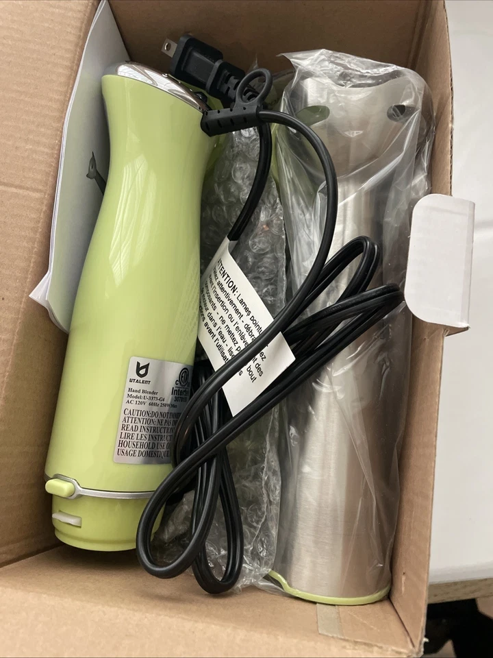 Batidora de mano Utalent verde perfecta para batidos espumador de leche batidora crema Foto 3 de 3