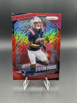 2025 Panini Prizm Stefon Diggs Red Shimmer Prizm/49 Patriots 🔥
