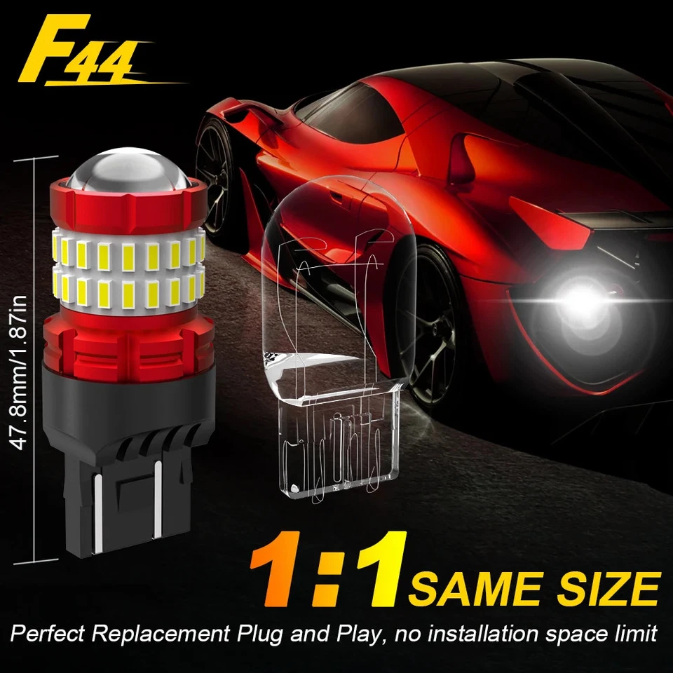 2PCS T20 W21W 7443 W21 5W SRCK LED Brake 5W Led Canbus Reverse Lights - Image 4 of 4