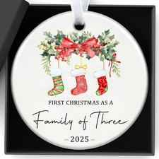 Christmas Ornaments Baby Multicolor-first as a Family of Three