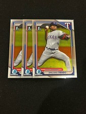 Emiliano Teodo 2024 Bowman Chrome 1st Prospect #BCP-180 Rangers Lot (3)