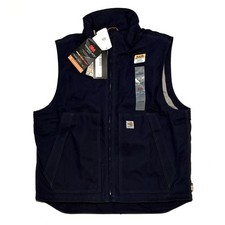 Carhartt 103387 XL Rain Defender FR Flame Resistant Quick Duck Vest Navy Regular