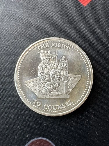 The Right To Counsel -Johnson Matthey 1 Troy Oz .999 Fine Silver Round Ounce