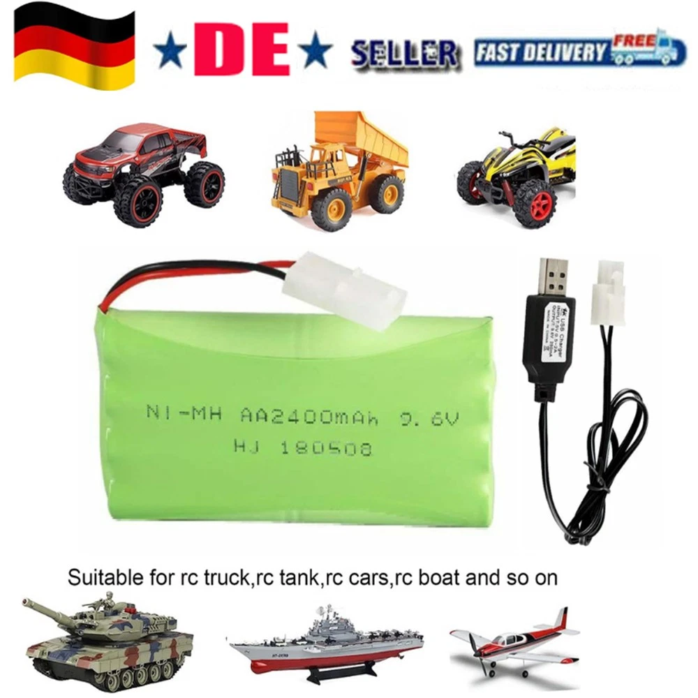 Chargeur USB Pour Batterie Tamiya 9.6V NiCd/NiMH - Pour Voitures, Bateaux RC - Neuf Générique