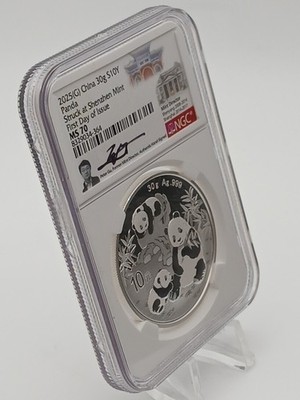 s*S様 2025年 3元 中国 元旦記念銀貨 PCGS MS70 2025(G) China 30g MS70 NGC Panda First Dayof Issue Shenzhen Mint