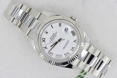 Rolex Datejust 41 126334 White Roman Dial Oyster Band Box & Papers Year 2021