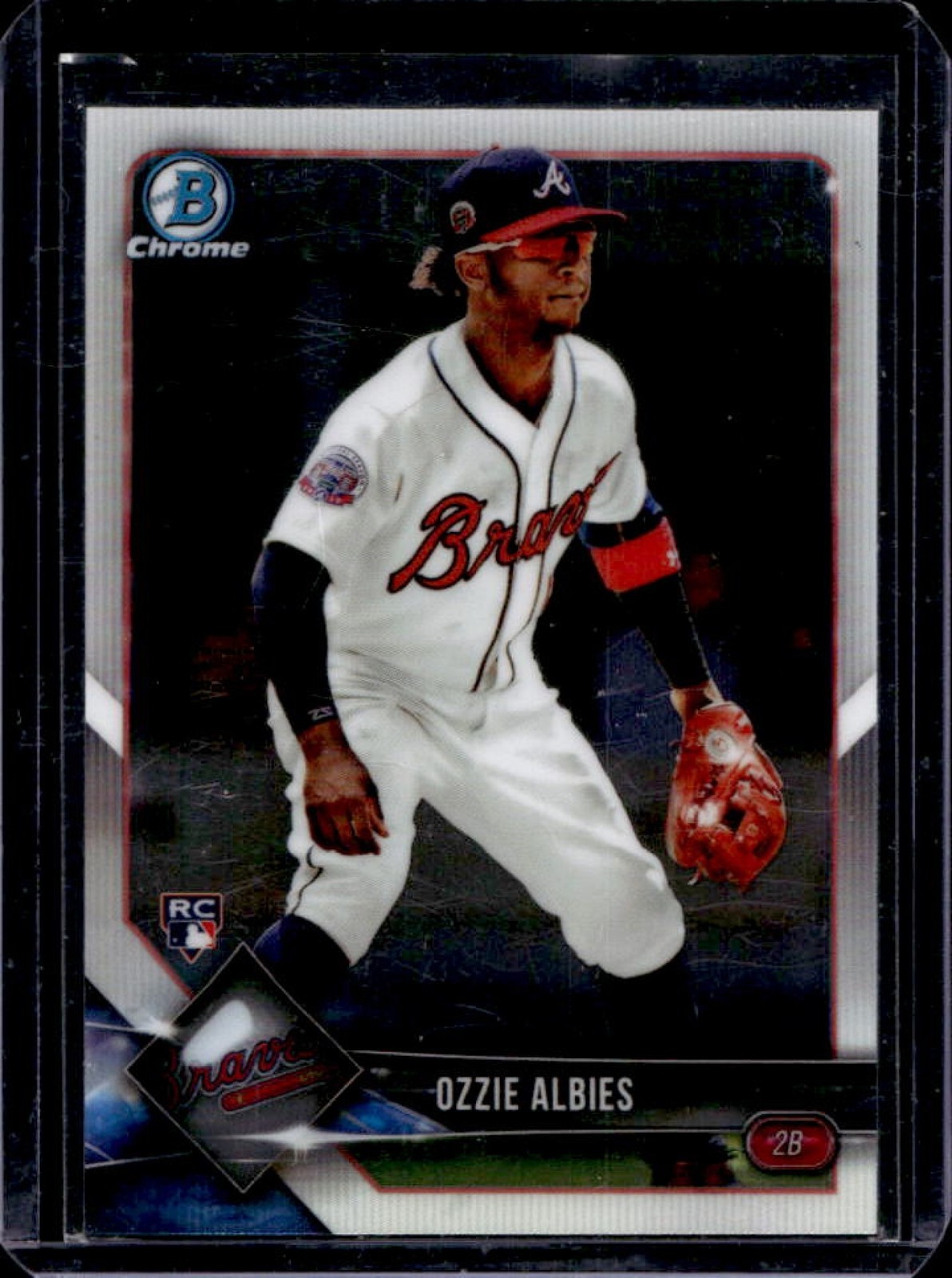 2018 Bowman Chrome Ozzie Albies RC Rookie #92 Braves