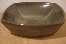 Vessel Sink Signature Hardware Louris Hand-Glazed Pottery - Toasted Sage