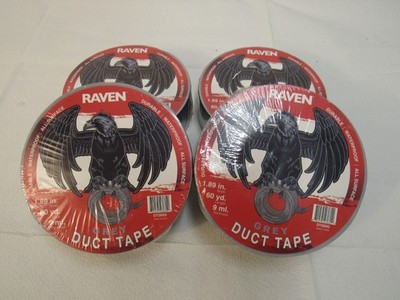 Raven Grey Duct Tape Durable Waterproof All Surface 1.89'' x 60yd Lot of 4 Rolls