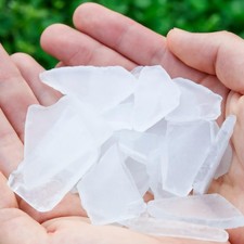 15 OZ Frosted White Sea Glass Bulk Tumbled Seaglass Pieces for DIY Crafts,Bea...