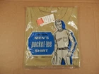1970s Fruit of the Loom Union Underwear Tan Pocket T-Shirt Deadstock L Irregular