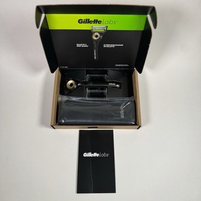 Gillette Labs Razor Starter Kit w/ 3 Cartridges & Travel Case New Open Box Promo