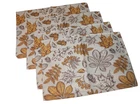 Leaves Fall Placemats Set of 4, 12x18 Inch Seasonal Autumn Thanksgiving NWT
