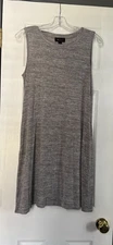 Womens AB Studio Size S Gray Sleeveless T-Shirt Dress EUC