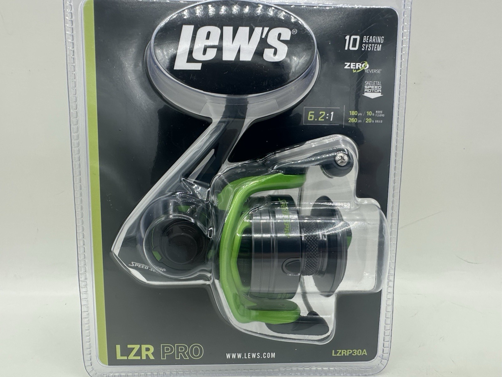 Lew's LZRP30A LZR Pro Speed Spin Fishing Reel, Smooth 10 Bea