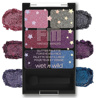 Glitter Eyeshadow Palette - Rest in Pink, 6 Shades, Creamy, Long-Wear, Buildable