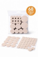 68PCS Felt Furniture Pads Self Adhesive Chair Leg Floor Protectors Multi Size