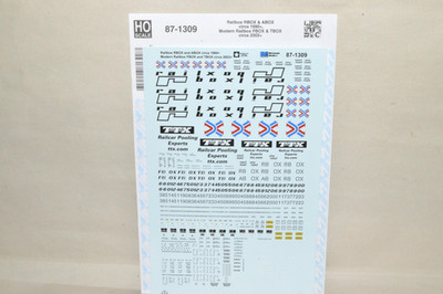 HO scale Microscale decals 87-1309 TTX Railbox box car RBOX ABOX FBOX TBOX