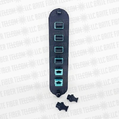 CCH-CP72-E4 Compatible  Adapter Panel 6 MPO 72 fiber Aqua OM3 OM4 KEY UP/DOWN