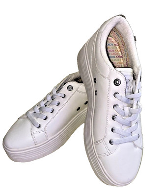 Roxy Women's Sheilahh Slip on Platfrom Sneaker Shoes White Size 8.5