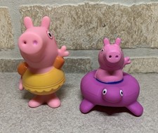 Jazwares Peppa Pig Bath Squirters Toys Peppa Pig in Floatie Lot of 2