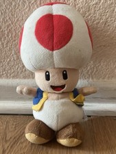 Sanei Super Mario All Star Collection 7.5" Toad Stuffed Plush Small Nintendo