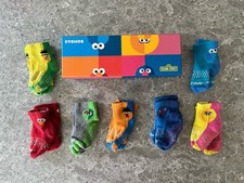 Bombas x Sesame Street Toddler Gripper Socks - 7 Pair Set w/ Box - Size 1.5-8.5